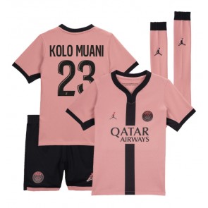 Paris Saint-Germain Randal Kolo Muani #23 Dětské Alternativní dres komplet 2024-25 Krátký Rukáv (+ trenýrky)